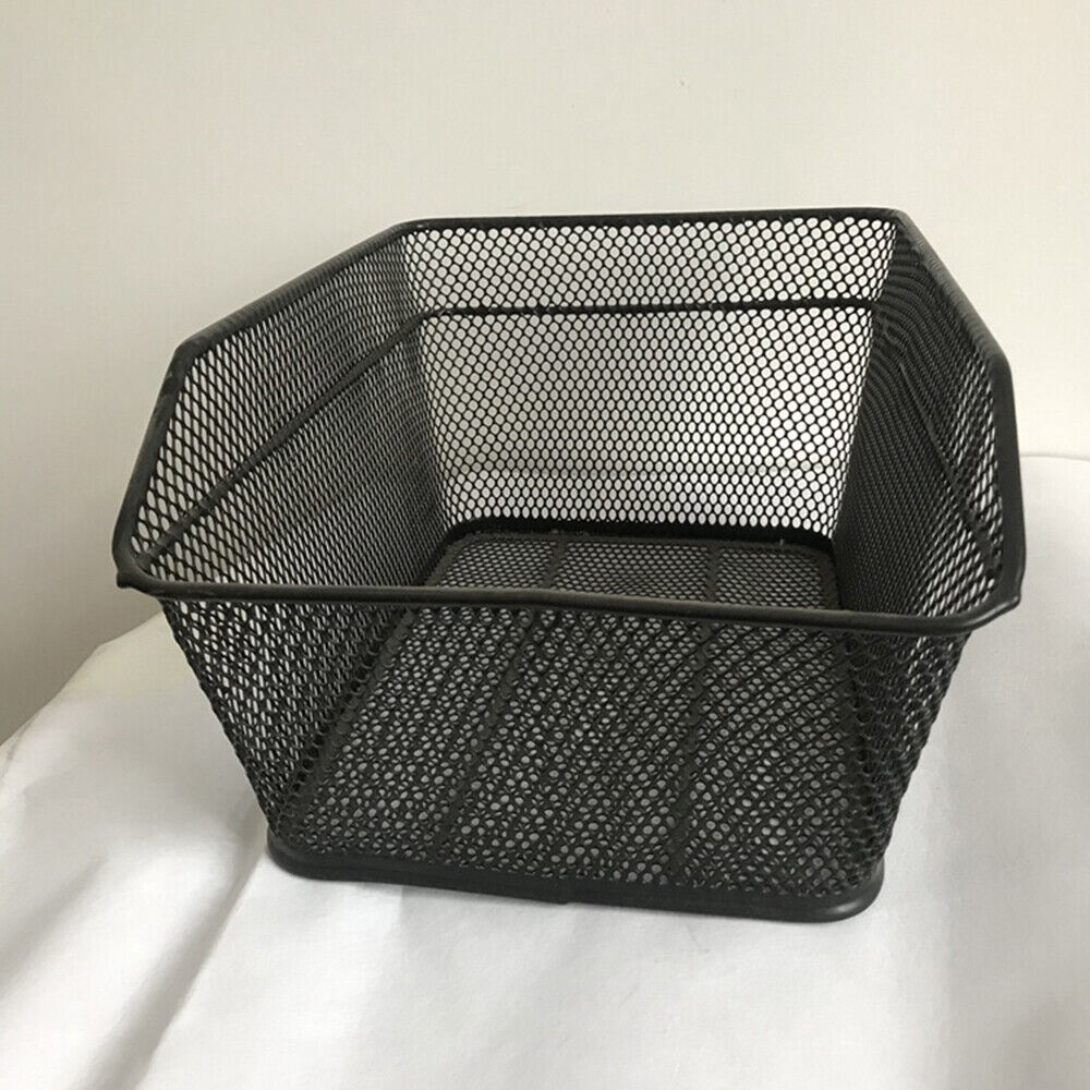 Rear Bike Basket Large Capacity Metal Basket Rainproof Cover