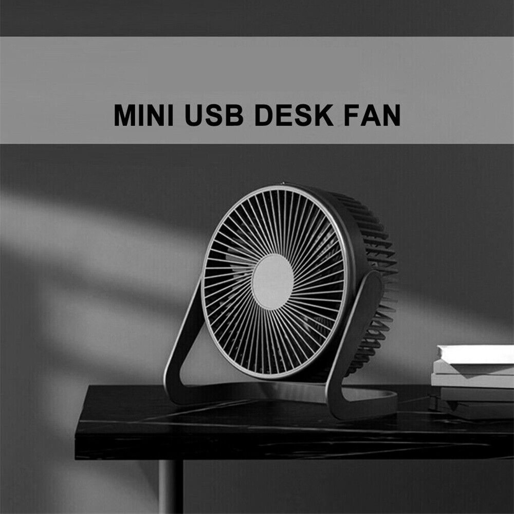 4inch Portable mini USB CoolingFan 360 degrees Small Desktop Desk Quiet Computer