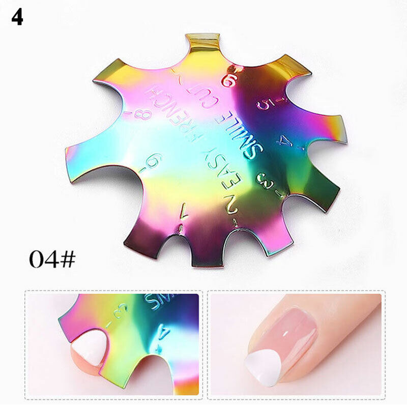 French Tip Smile V Line Edge Cutter Stencil Trimmer Nail Art Styling DIY Tool