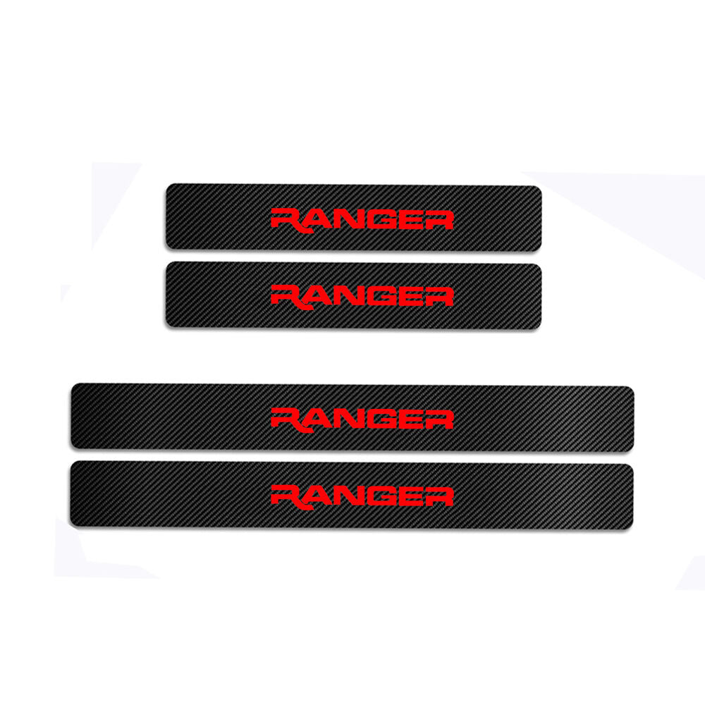 For Ford Ranger Car Door Plate Sill Scuff Anti Scratch Decal Sticker Protector