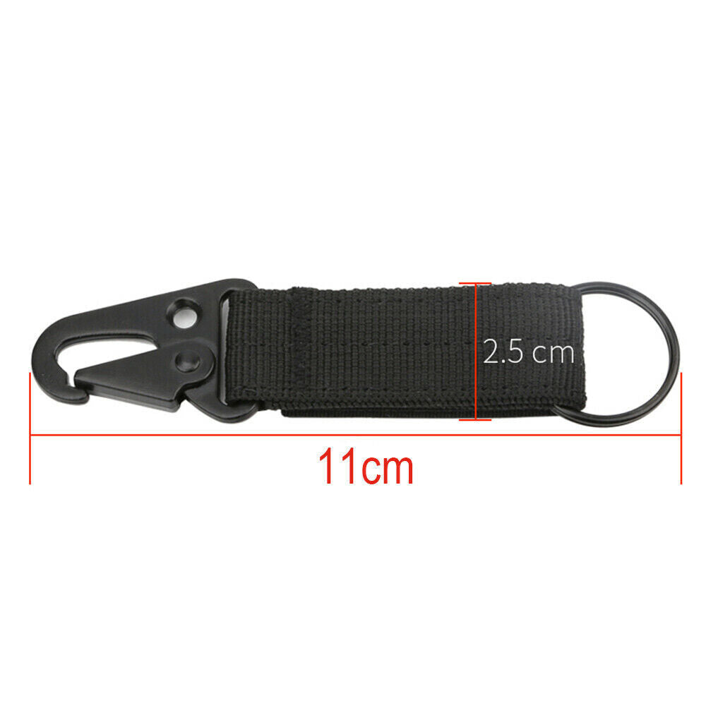 Military Nylon Key Hook Webbing Molle Buckle Outdoor Hanging Belt Carabiner Clip