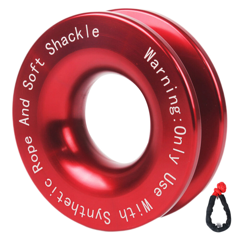 41000lbs Recovery Ring Snatch Block Ring Pulley Soft Shackle Winch Rope Off Road