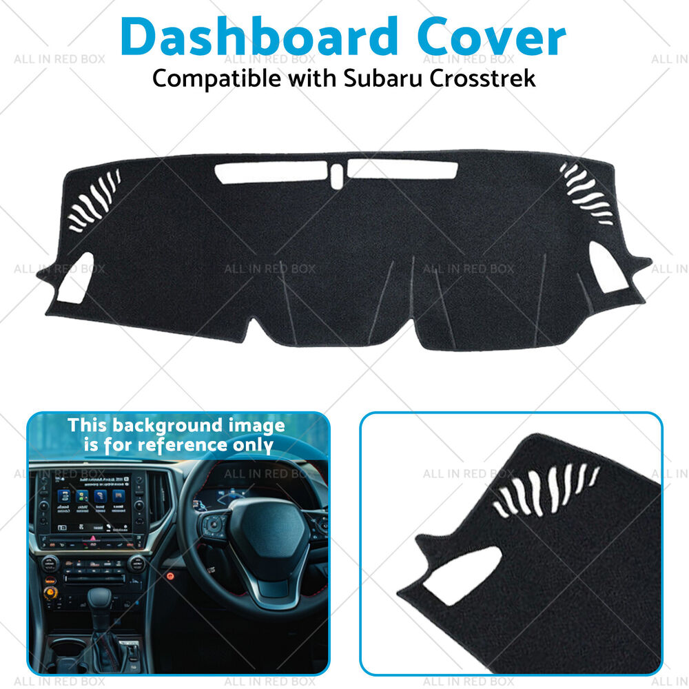 Non-Slip Dash Mat Suitable For Subaru Crosstrek  2024 Dashboard Cover Black