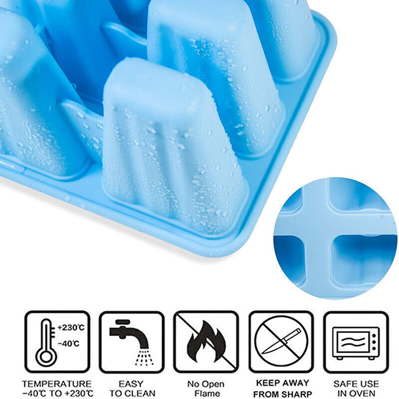 Silicone Ice Cream Mould Block Frozen Molds Icy Pole Jelly Popsicle