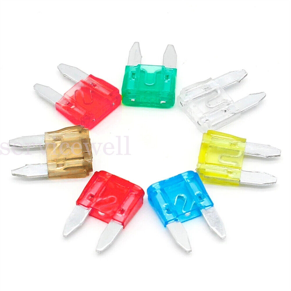 30pcs Mini Blade Fuses Set 5A 10A 15A 20A 25A 30A Fuse Assortment Kit For Car