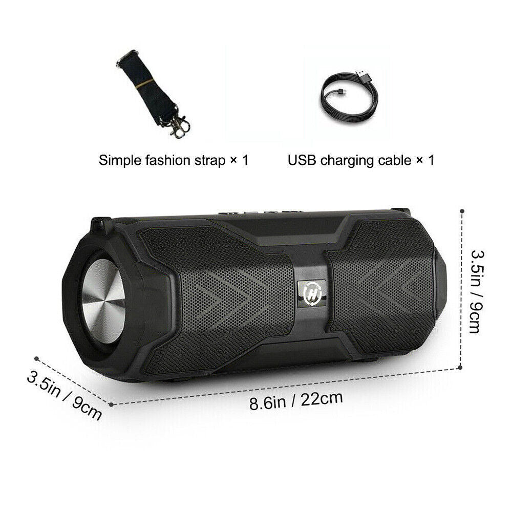 Portable Bluetooth Speaker 5.0 Wireless Powerful Stereo USB TF FM TWS Subwoofer