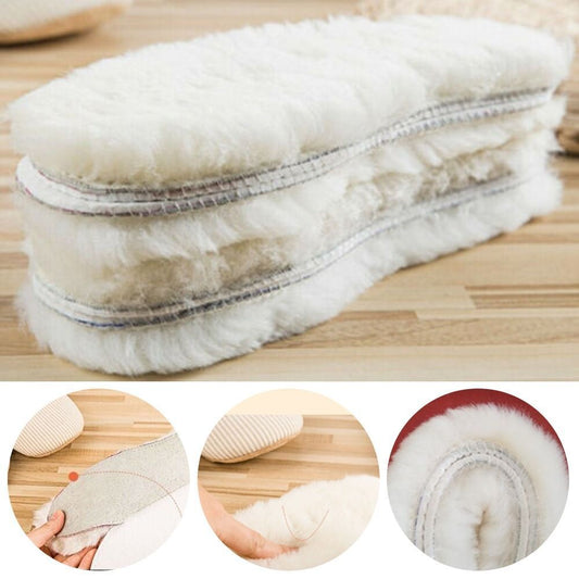 3pairs Soft Winter Warm Sheepskin Insoles Fleece Pads Shoes Insert Boots Shoe Soles