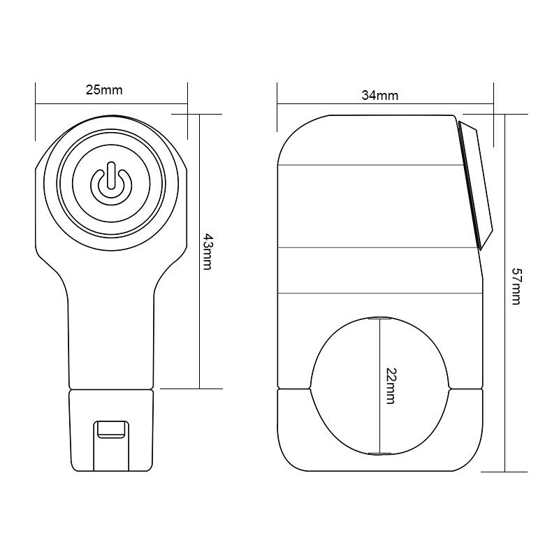 ON-OFF Button 12V Waterproof Motorcycle Handlebar Horn Power Start Switch