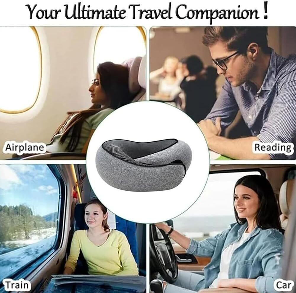 Memory Foam U Shaped Travel Pillow Neck Support Soft Head Rest Plane Car Cushion