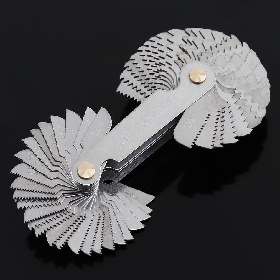 58pcs/set Metric & Imperial & Screw Gauge Thread Pitch Gauge for Industrial