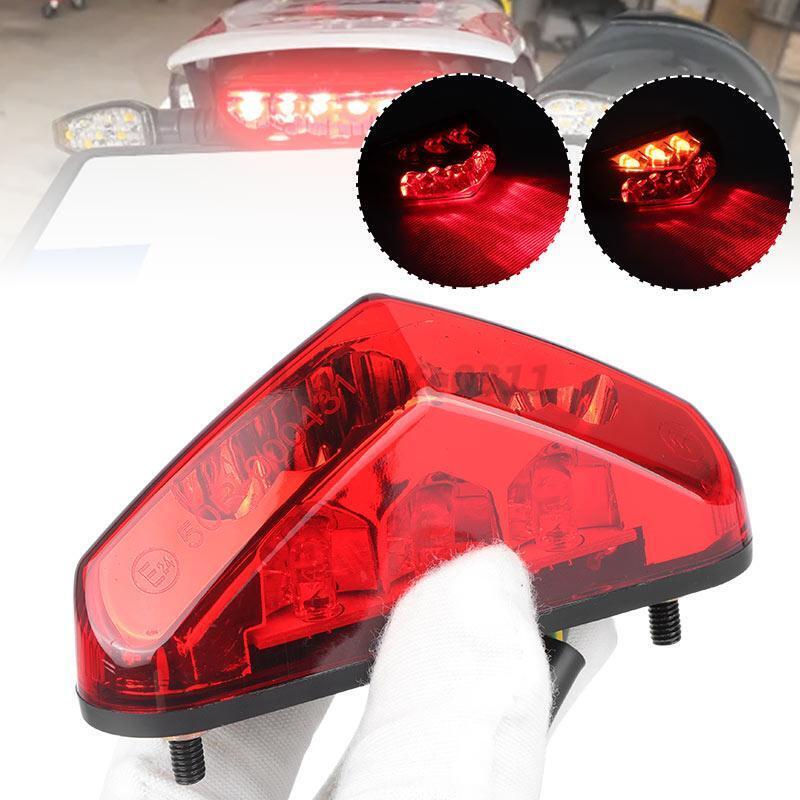 Universal Motorcycle LED Tail Light Rear Stop Brake License Number Plate Light