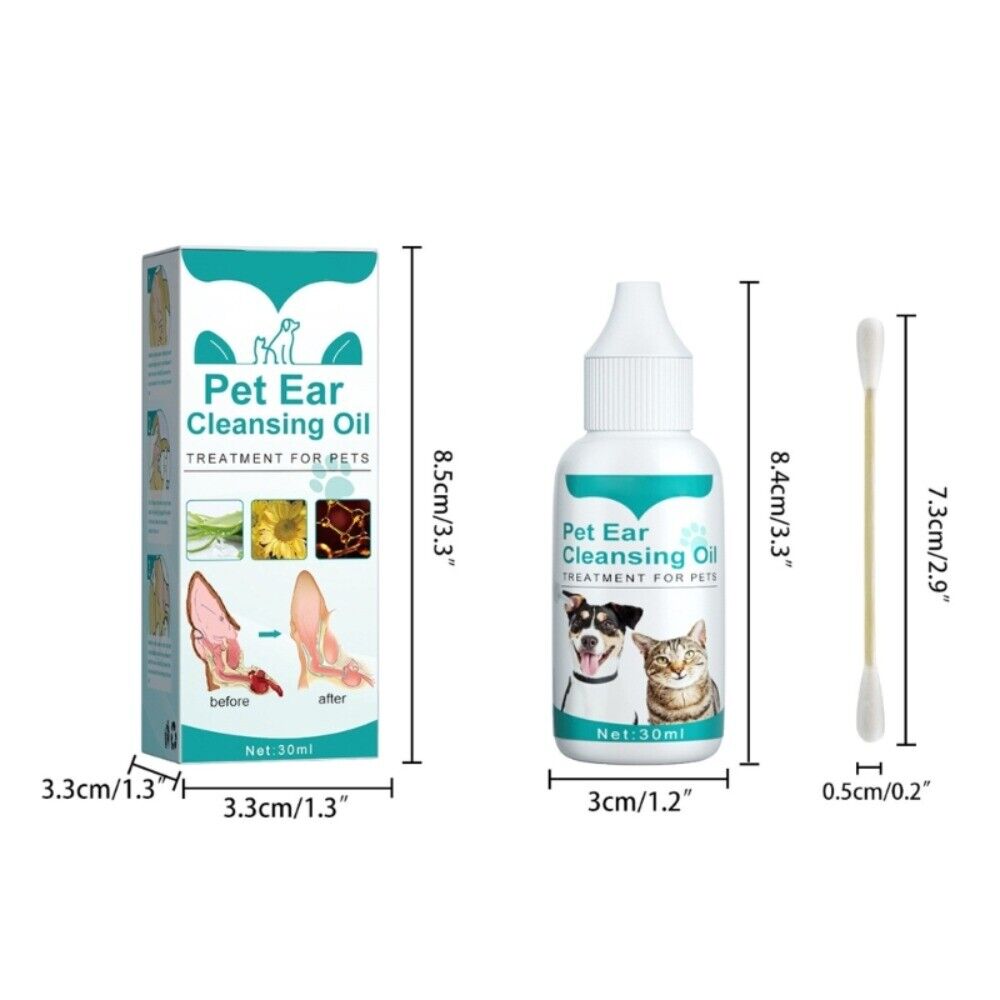 30ml Ear Cleaner Acaricide Ear Drop New Ear Wash Oil Pet