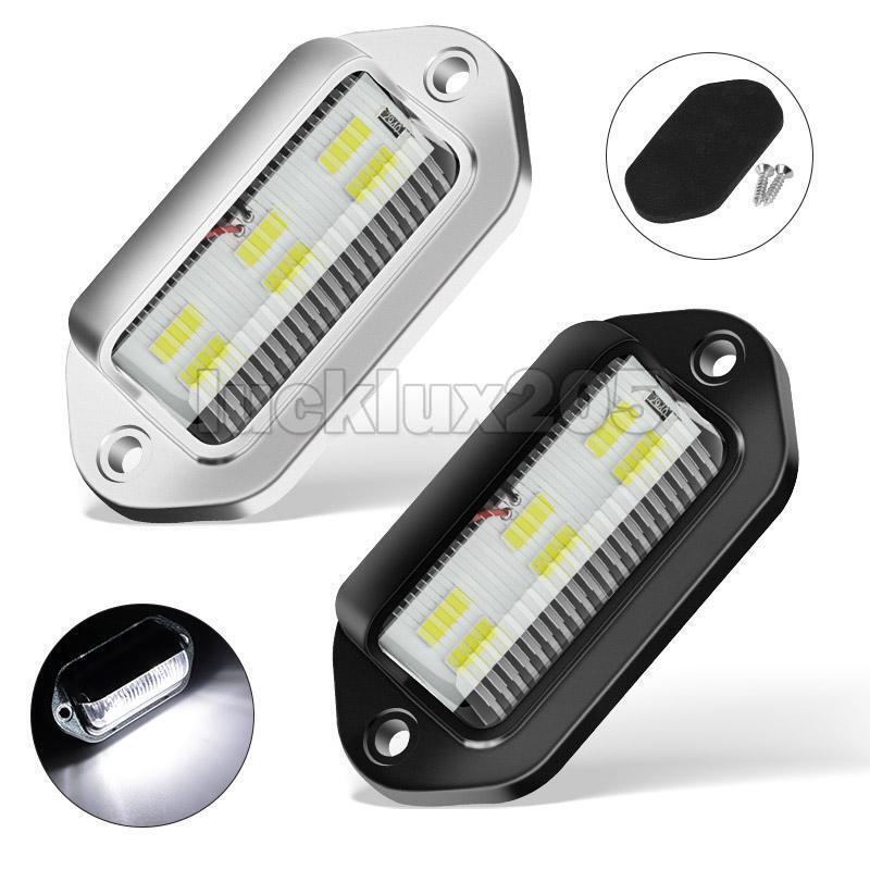 10pcs 6 LED License Number Plate Light Side Lamp for Truck SUV Trailer Lorry 12/24V