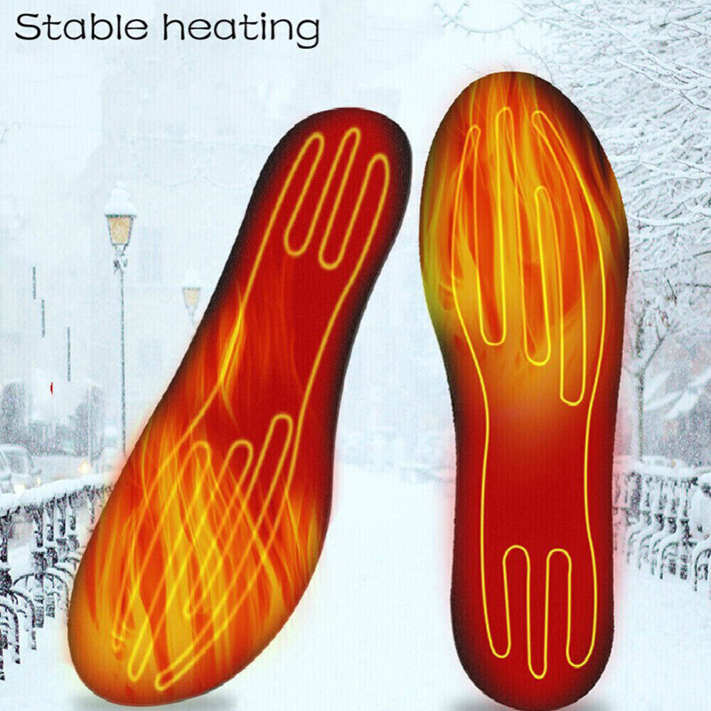 USB Electric Heated Shoe Insoles Feet Heater Foot Winter Warmer Pads Warm Socks