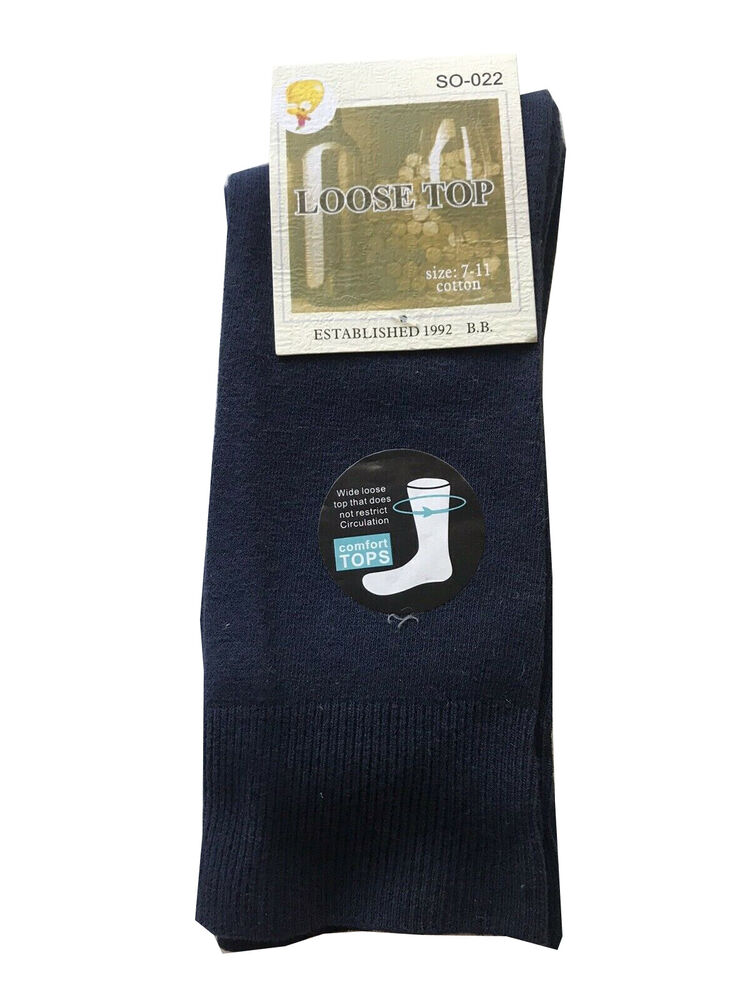 Mens womens Cotton Medical Circulation Diabetic LOOSE TOP SOCKS Bulk size 7-11