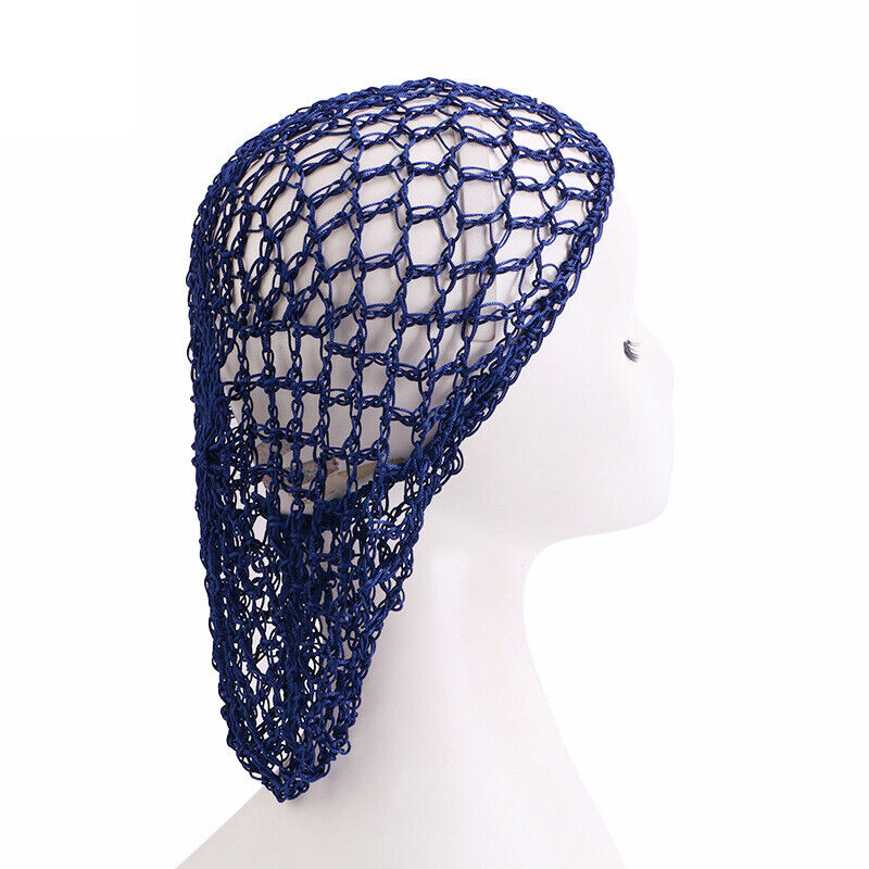 Womens Mesh Hair Net Crochet Cap Solid Hairnet Snood Sleeping Turban Hat Vintage