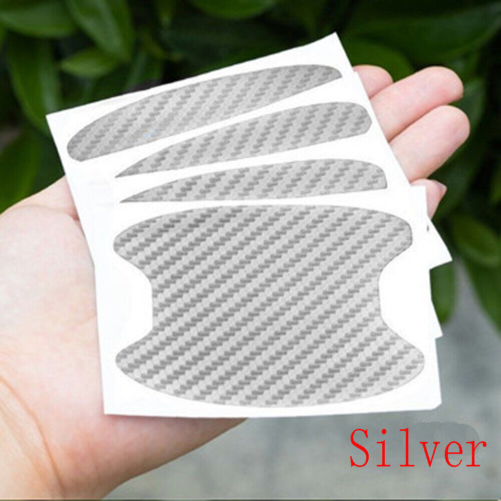 4 X Carbon Fiber Car Door Handle Protector Film Anti-Scratch Sticker Universal