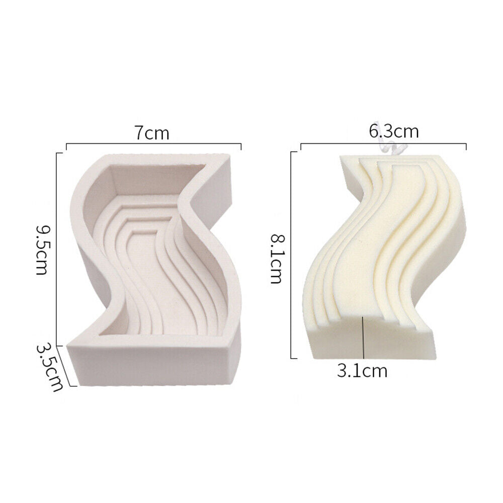 3D Candle Mould Geometric Shape DIY Perfume Soap Candle Making Wax Silicone Mold