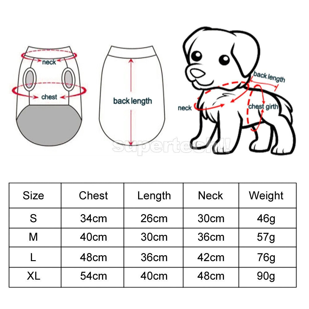 Pet Dog Warm Coat Fleece Jacket Jumper Sweater Winter Clothes Puppy Vest Outfits