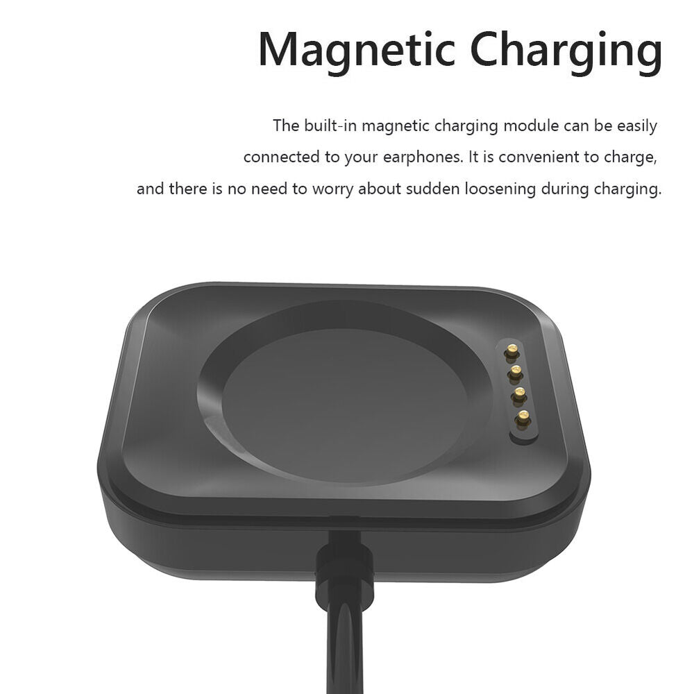 USB Magnetic Watch Charger Cable Dock for OPPO Watch 3 Pro / 3 / 2 (100cm Black)