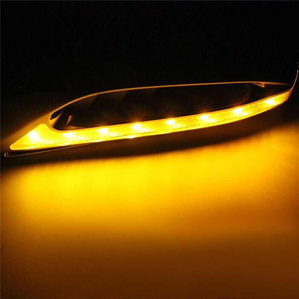 2x Car Steering Fender LED Side Marker Light Turn Signal Lamp Yellow Accessories