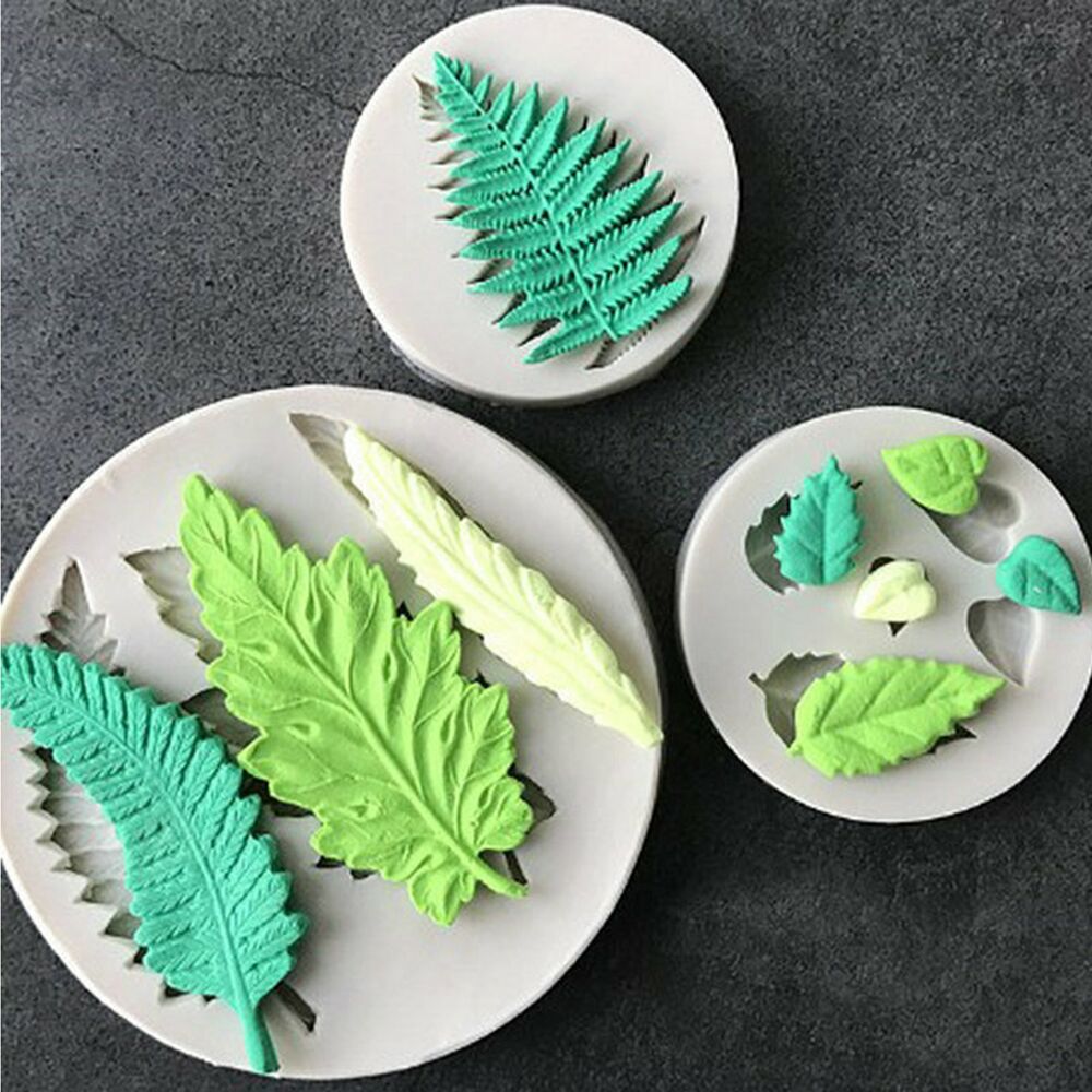 Silicone Leaves Fondant Mould Cake Sugarcraft Chocolate Decorating Baking Molds