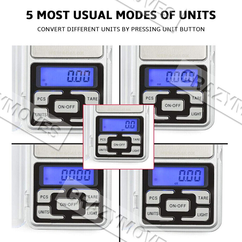 Pocket Digital Mini Scales 0.01-500g/0.1-3KG Precision Weight Balance Silver