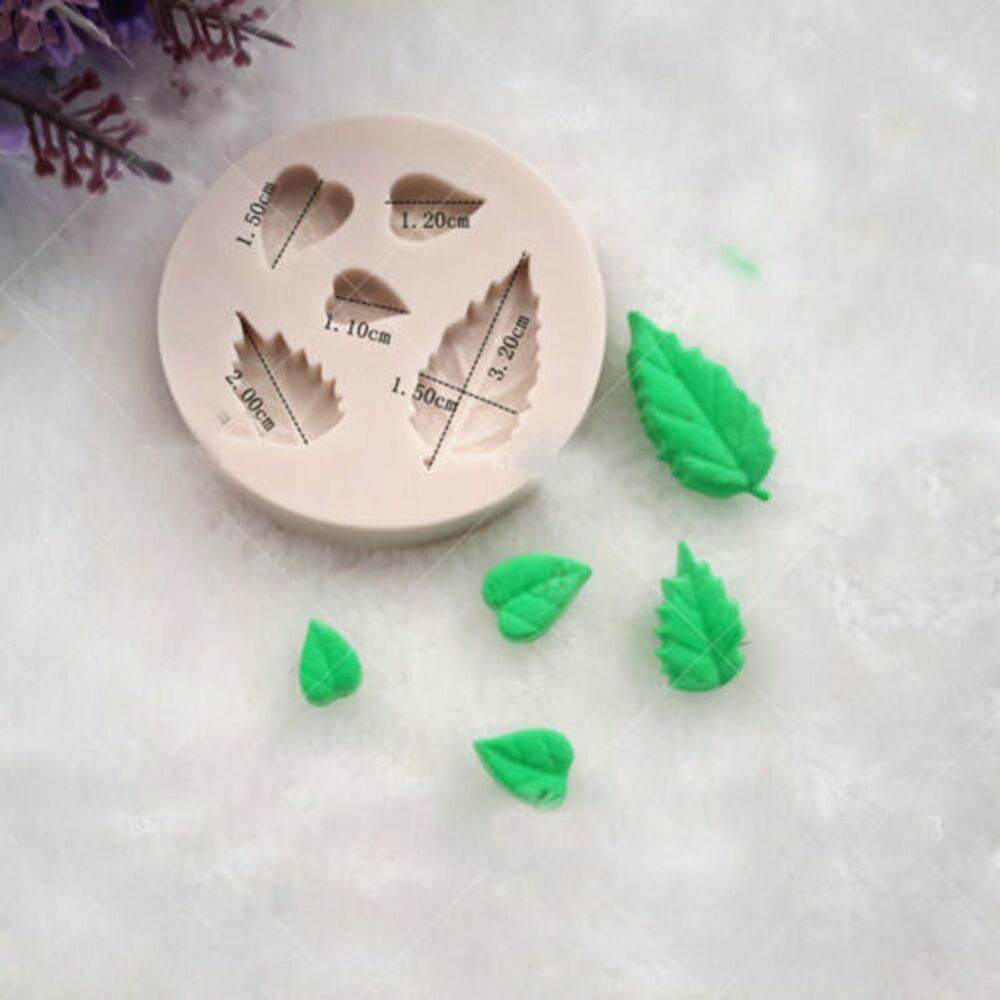 Silicone Leaves Fondant Mould Cake Sugarcraft Chocolate Decorating Baking Molds