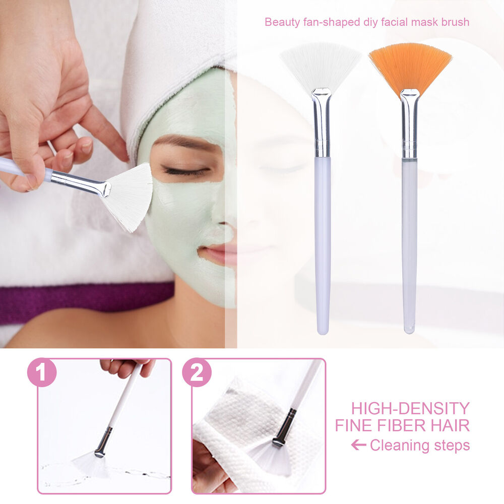 4PCS Women Facial Brushes Fan Mask Brush Soft Brushes Cosmetic Makeup Tools