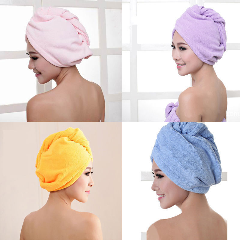 2x Magic Hair Drying Wrap Cap Microfibre After Shower Turban Towel Quick Dry Hair