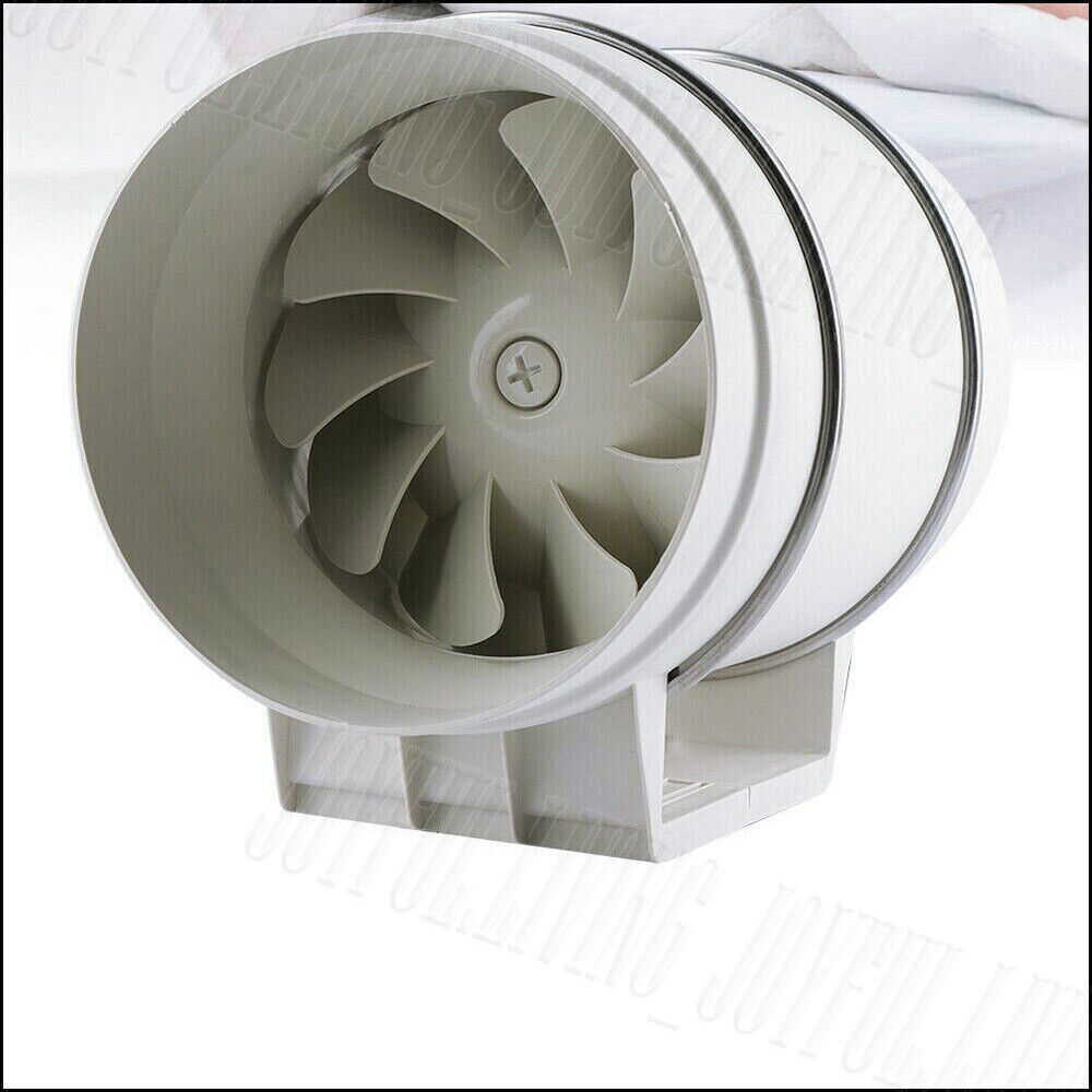 Silent Extractor Fan Duct Hydroponic Inline Exhaust Industrial Vent 4/6/8" Inch