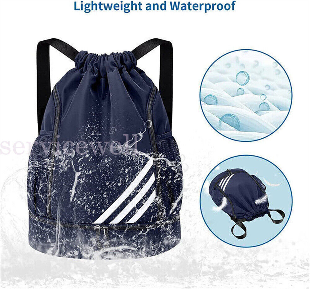 Drawstring Backpack Waterproof String Bag Sackpack Outdoor Travel Sports School