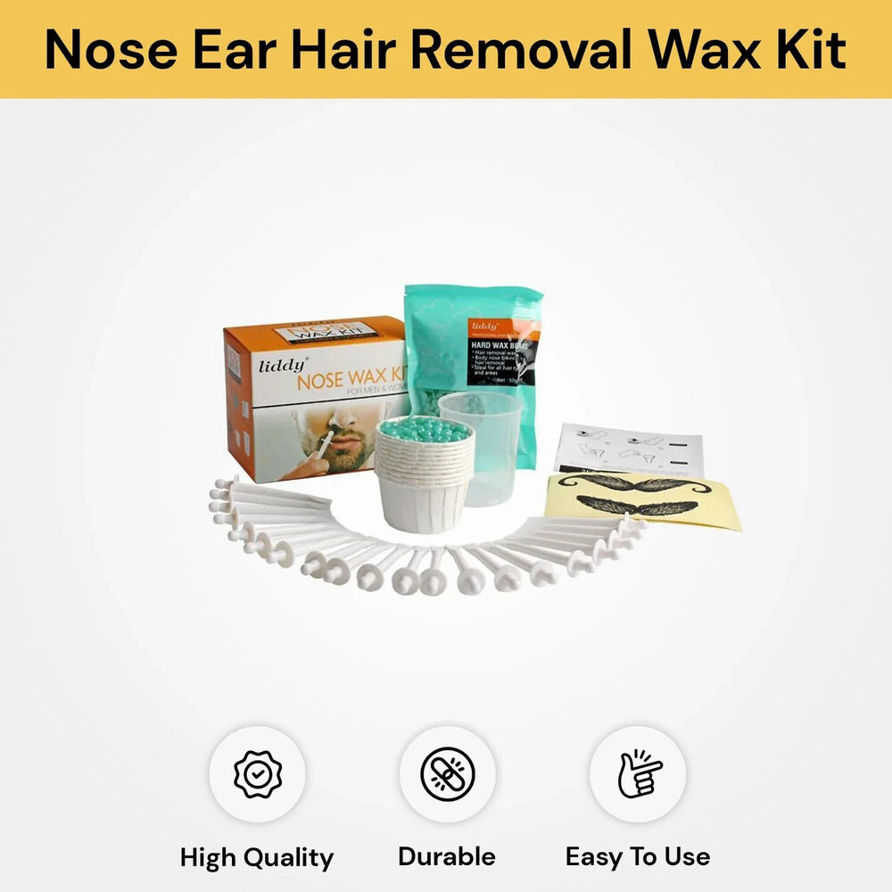 Nose Ear Hair Removal Wax Kit Sticks Painless Easy Mens Nasal Waxing Nose Wax