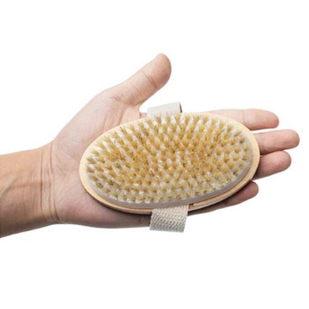 Long Handle Wooden Bath Body Back Brush Scrubber Massager Natural Shower