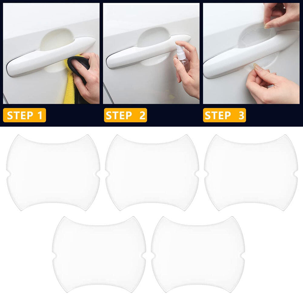 5x Car Clear Film Door Handle Protector Anti Scratch Stickers Cover Accessories