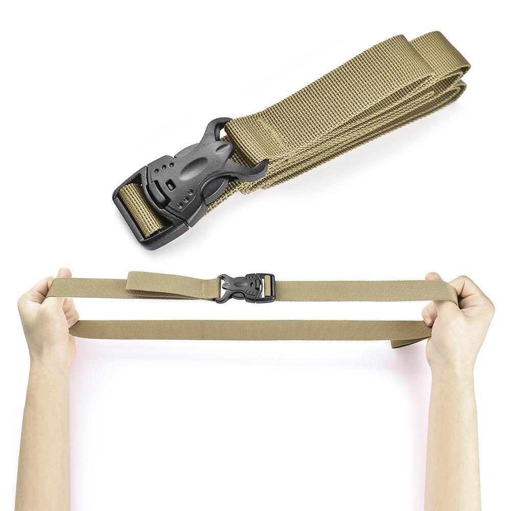 Outdoor Camping Cargo Storage Tied Belt Travel Luggage Buckle Strap (Khaki)