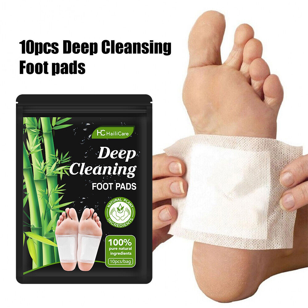 50X Detox Foot Patches Pads Natural Plant Bamboo Toxin Removal Sticky Adhesive