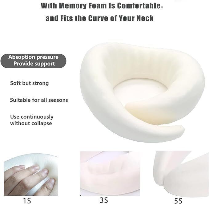 Memory Foam U Shaped Travel Pillow Neck Support Soft Head Rest Plane Car Cushion