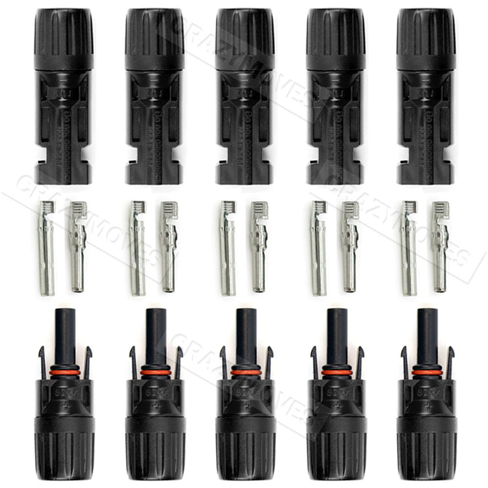 10PCS For MC4 Connectors For IP67 MC4 Solar Panel 30A Line Plug Socket M