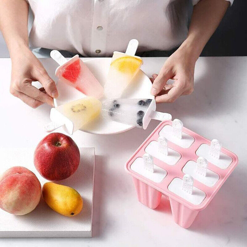 Silicone Ice Cream Mould Block Frozen Molds Icy Pole Jelly Popsicle