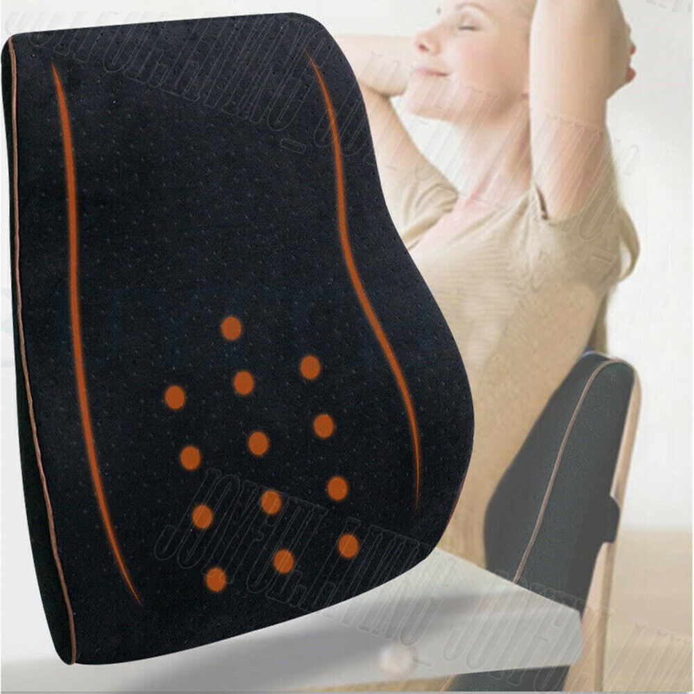 Lumbar Back Memory Foam Support Cushion Seat Waist Back Pillow Home Car Office