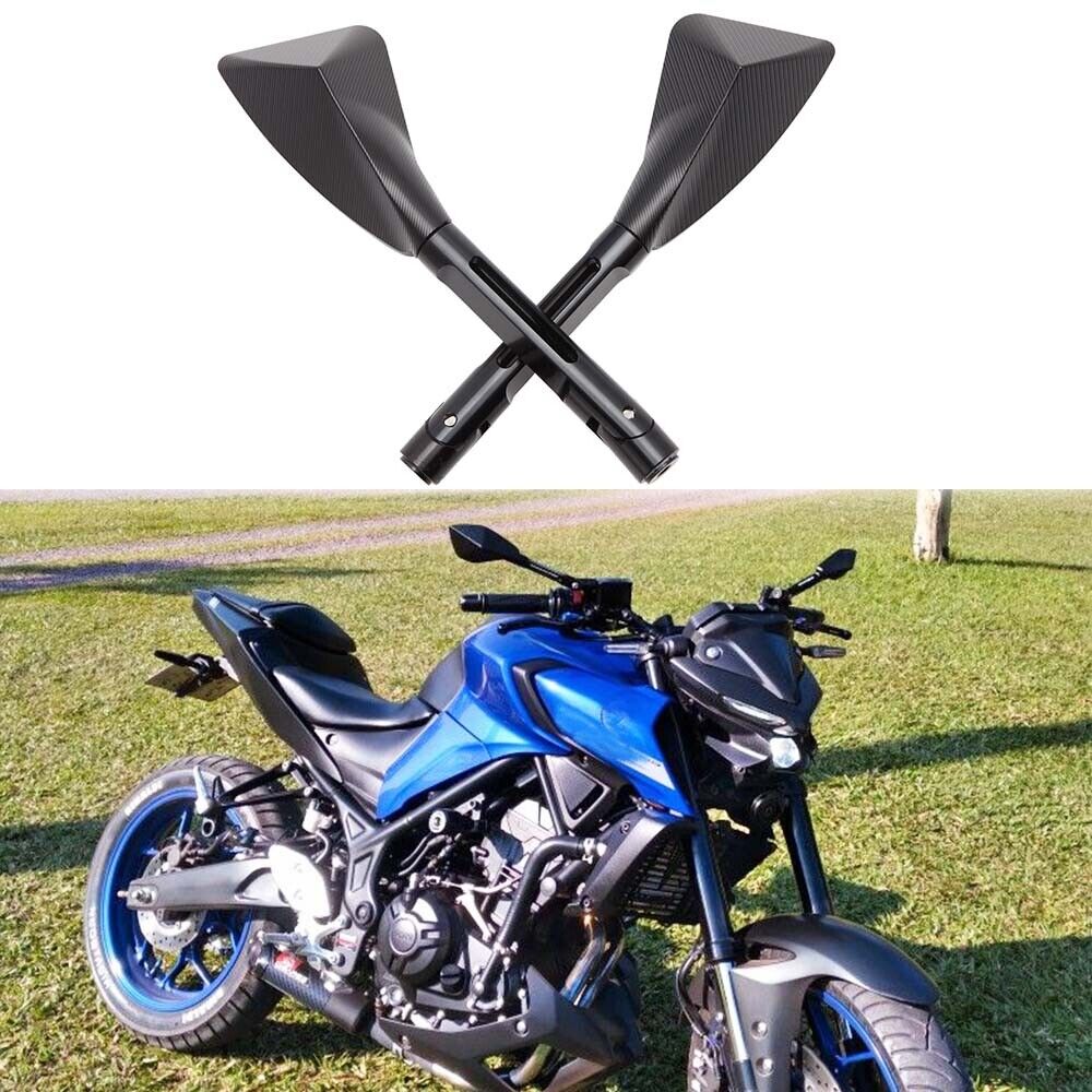 2x Motorcycle Rearview Side Mirror For Yamaha MT-03 MT-07 MT-09 MT10 FZ-07 FZ-09