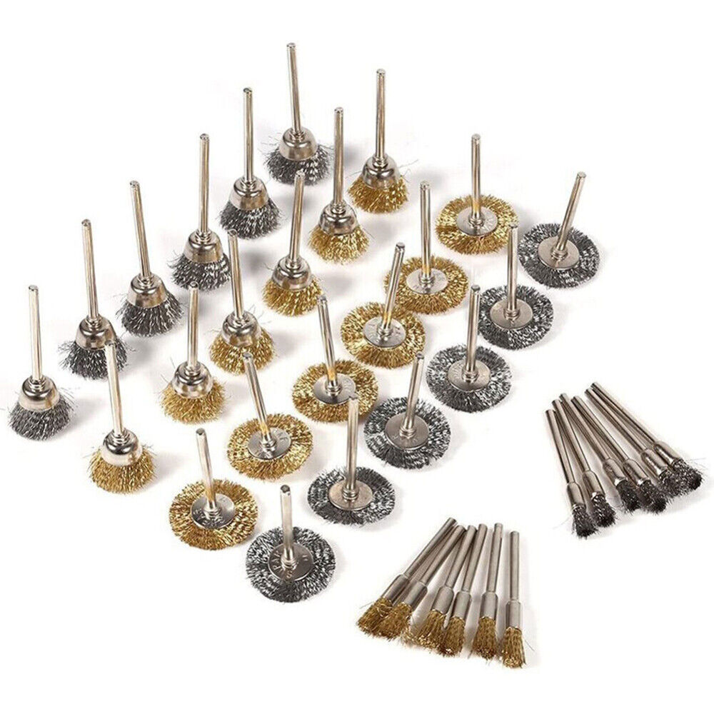 40xStainless Steel Wire Brush for Dremel Tool Rotary Drill Grinder Removal Wheel