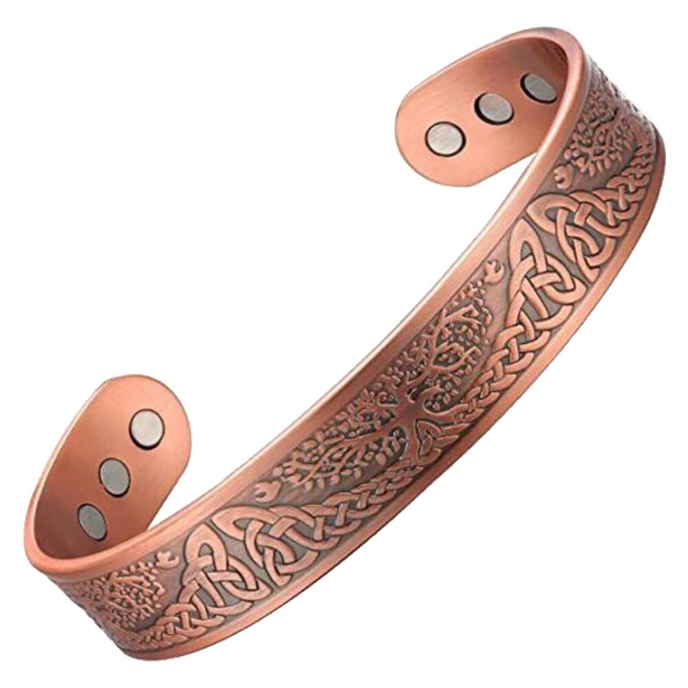 Pure Copper Magnetic Bracelet Arthritis Pain Relief Bangle Healing Therapy Gift