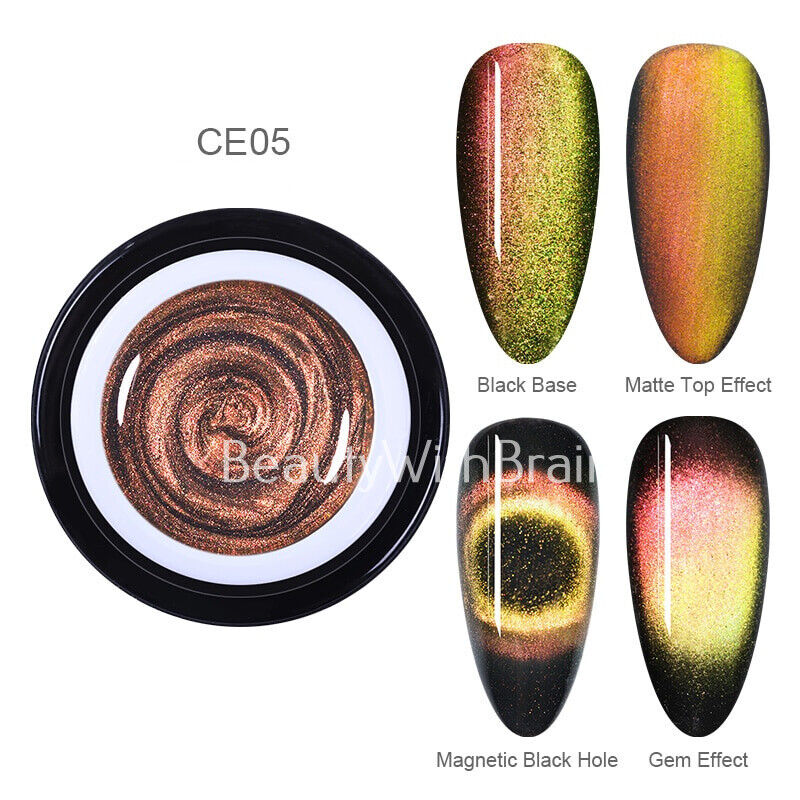 2pcs BORN PRETTY 9D Magnetic Cat Eye Gel Polish Soak Off UV Gel Nail Art Varnish