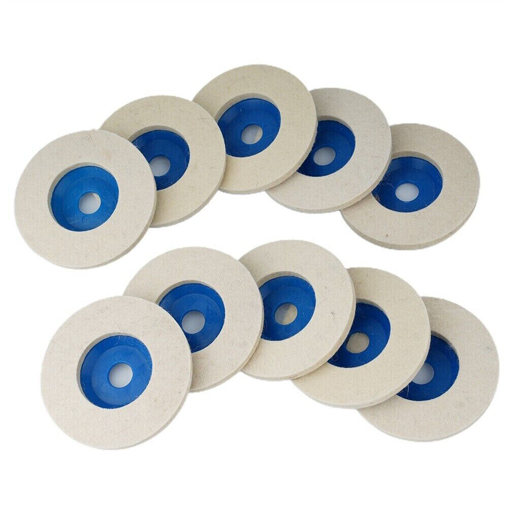 10pcs Wool Polishing Wheel Buffing Pads 100mm Angle Grinder Felt Polishing Disc