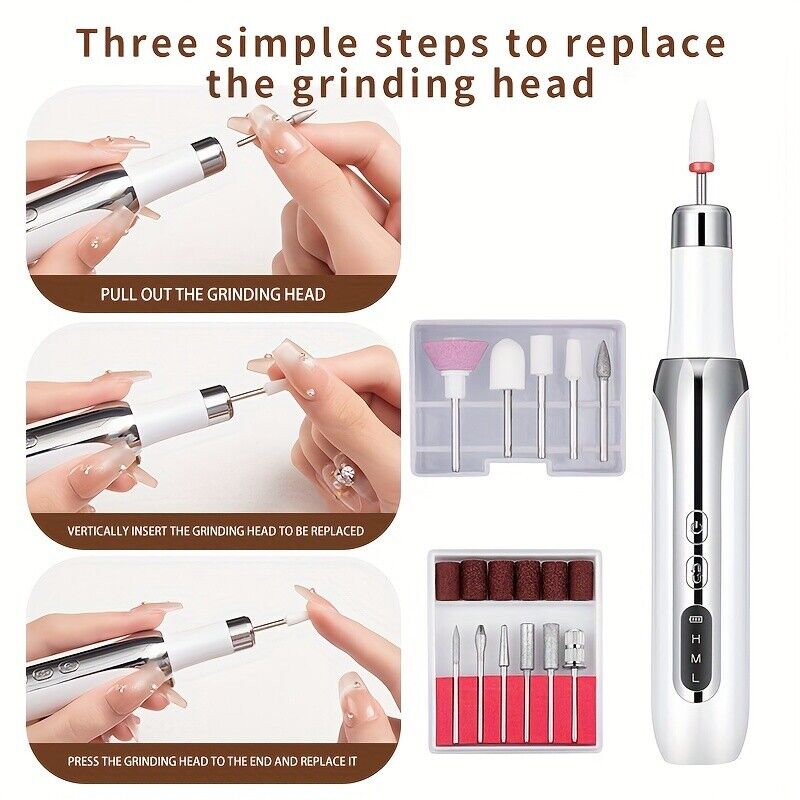 Professional Electric Nail File Drill Manicure Tool Pedicure Machine Set Kit