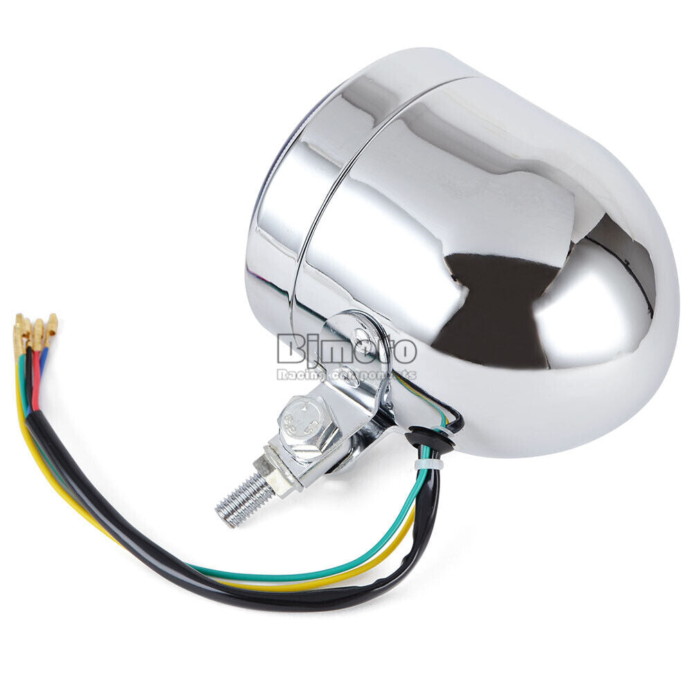 4.5''Inch 4-1/4'' Motorcycle Round LED White Headlight Retro Mount For Harley