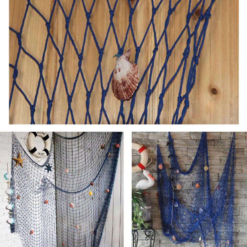 NEW Fishing Net Household Sea Nautical Net Shell Decor Background Photographic