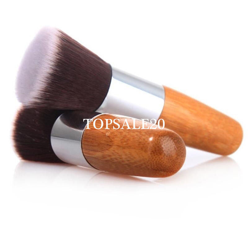 Bamboo Makeup Flat Top Kabuki Brush Multipurpose Powder Buffing Foundation Brush